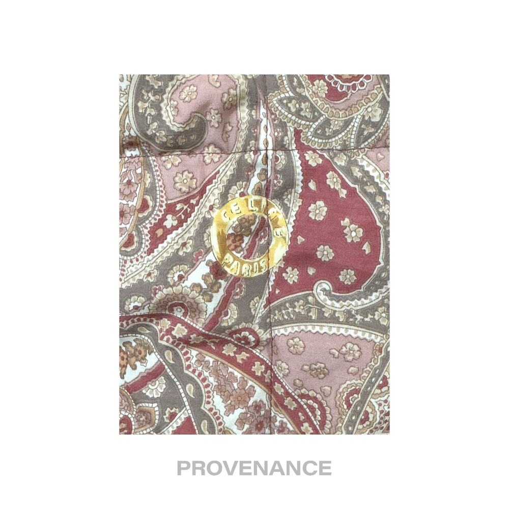 🔴 Celine Logo Padded Down Vest - Red Paisley - Picture 7 of 9